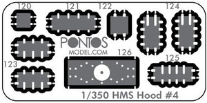 Pontos 35020WD1 HMS Hood Wooden Deck set Type 1 1/350 – Bild 2