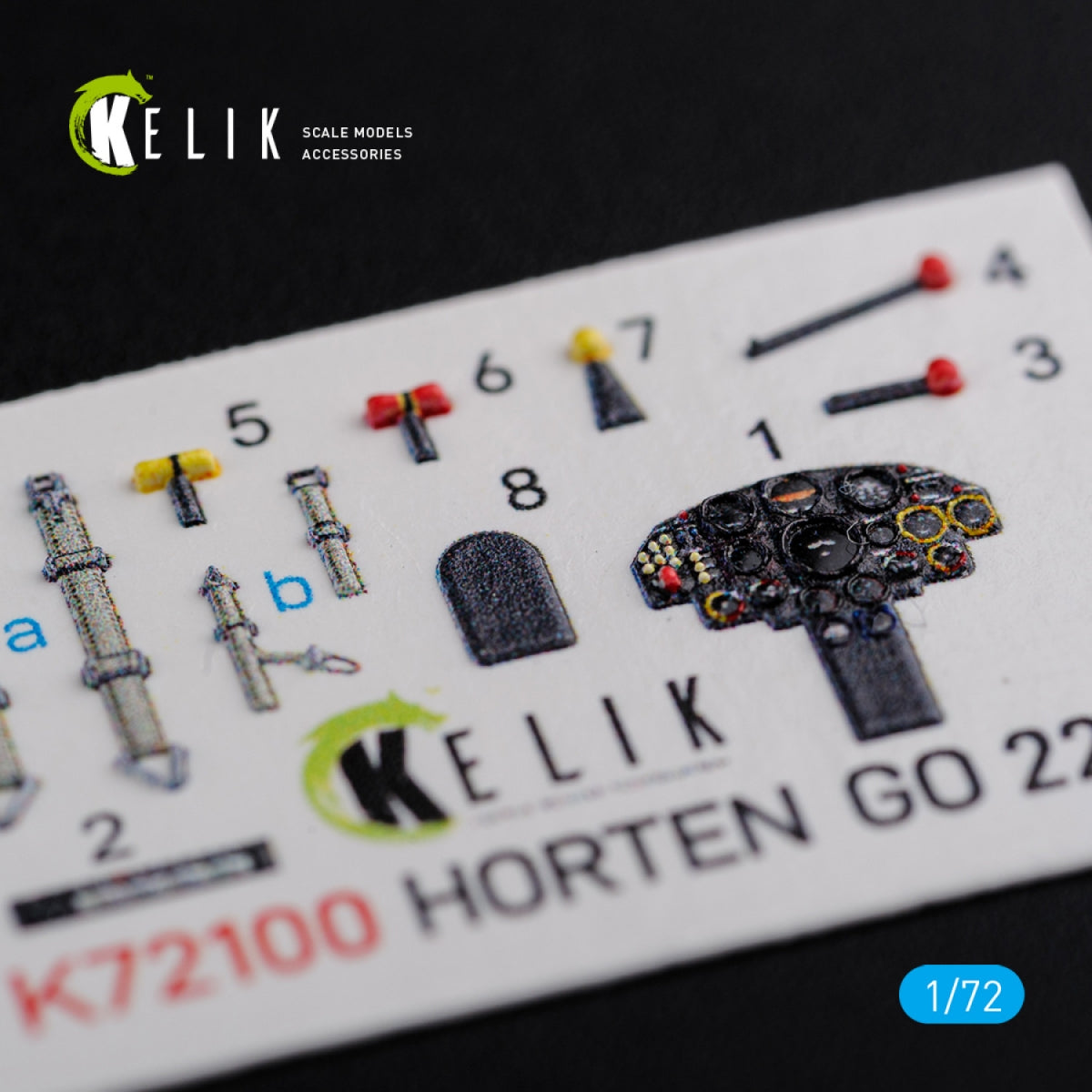KELIK K72100 Horten Go 229 interior 3D decals for Revell kit 1/72 – zdjęcie 2