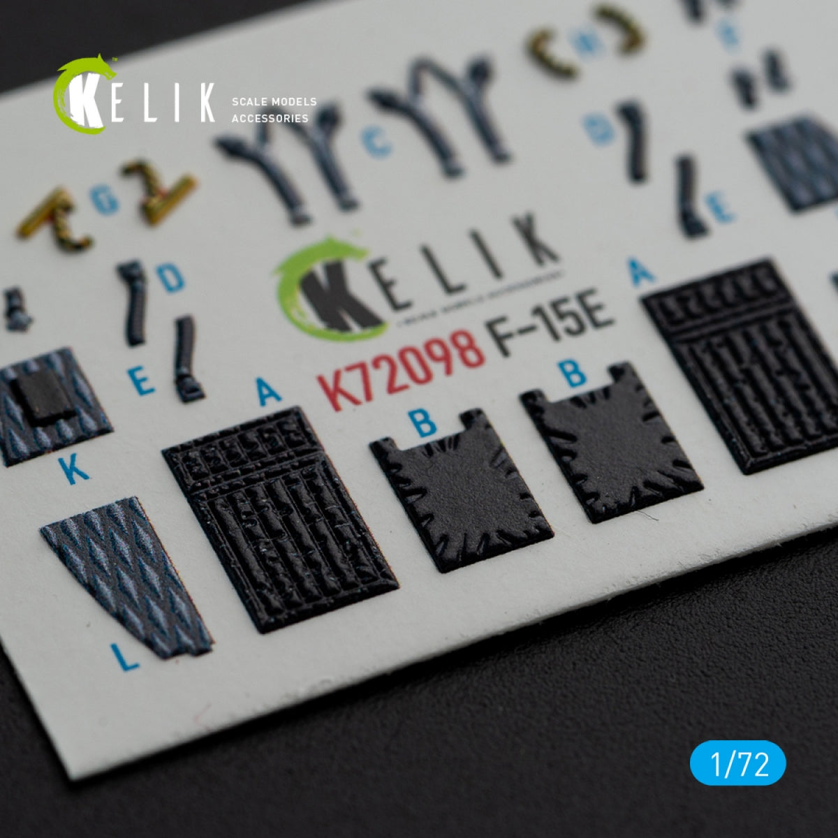KELIK K72098 F-15E - interior 3D decals for GWH kit 1/72 – zdjęcie 5