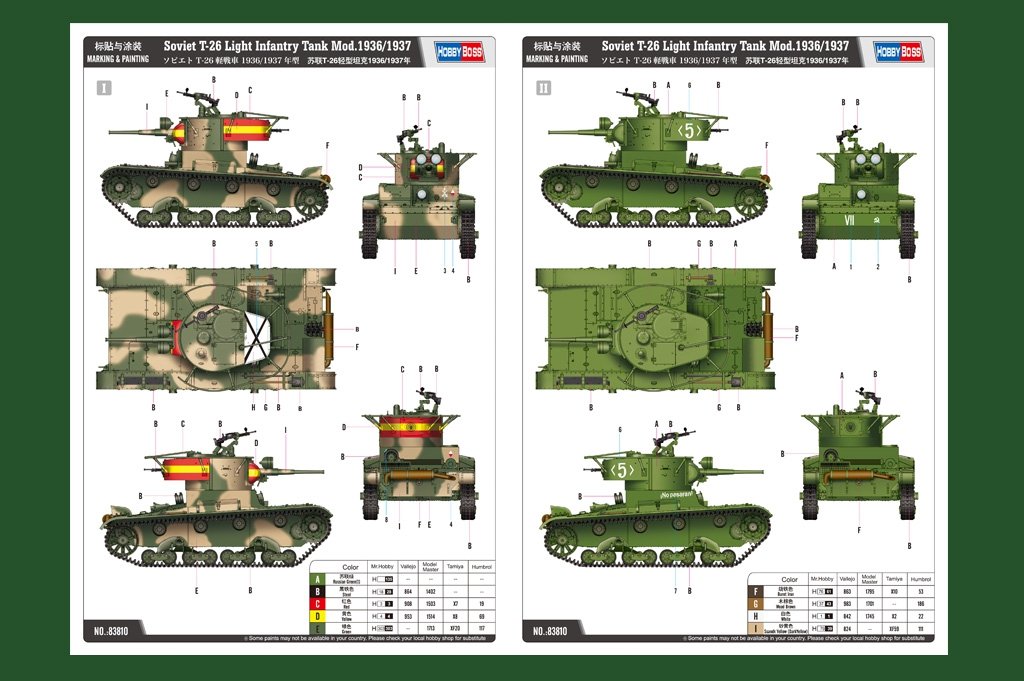 Hobby Boss 83810 Soviet T-26 Light Infantry Tank Mod.1936-1937 1/35 – zdjęcie 2