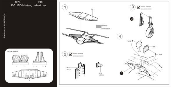 Aires 4219 P-51D Mustang wheel bay 1/48 TAMIYA – zdjęcie 2