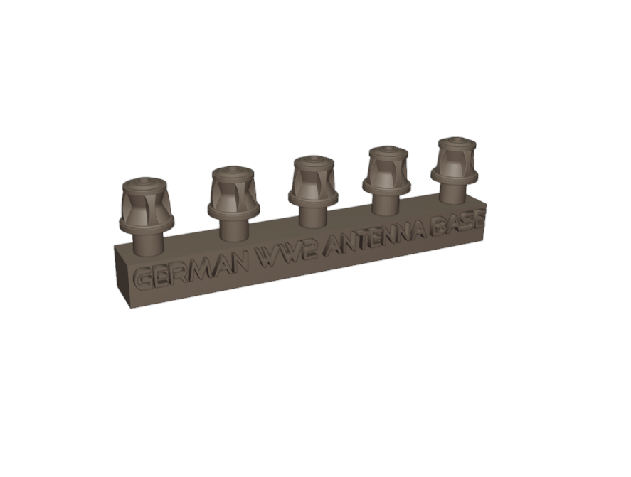 Yamamoto Model Parts YMP3513 German antenna base Set #2 (5 pcs.) 1/35 – zdjęcie 2