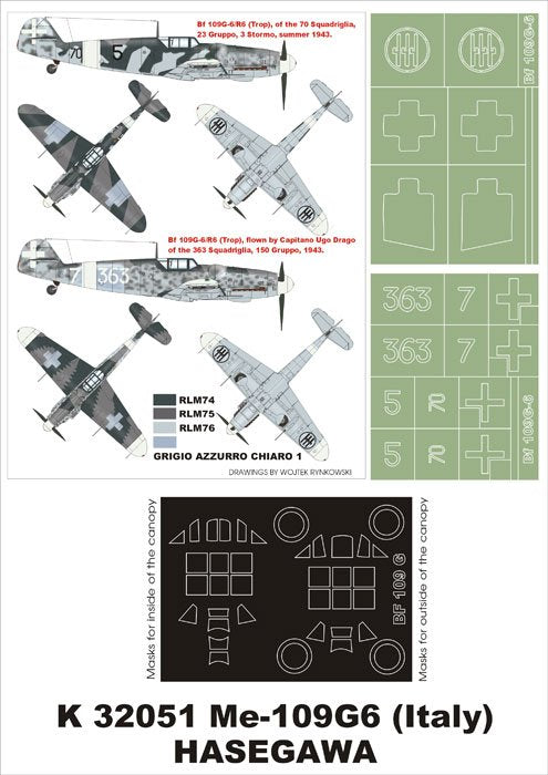 Montex K32051 Bf-109G6 (Italy) 1/32