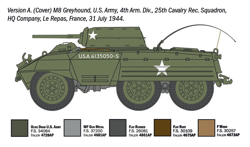 Italeri 7087 M8 Greyhound / M20 Armored Utility Car 1/72