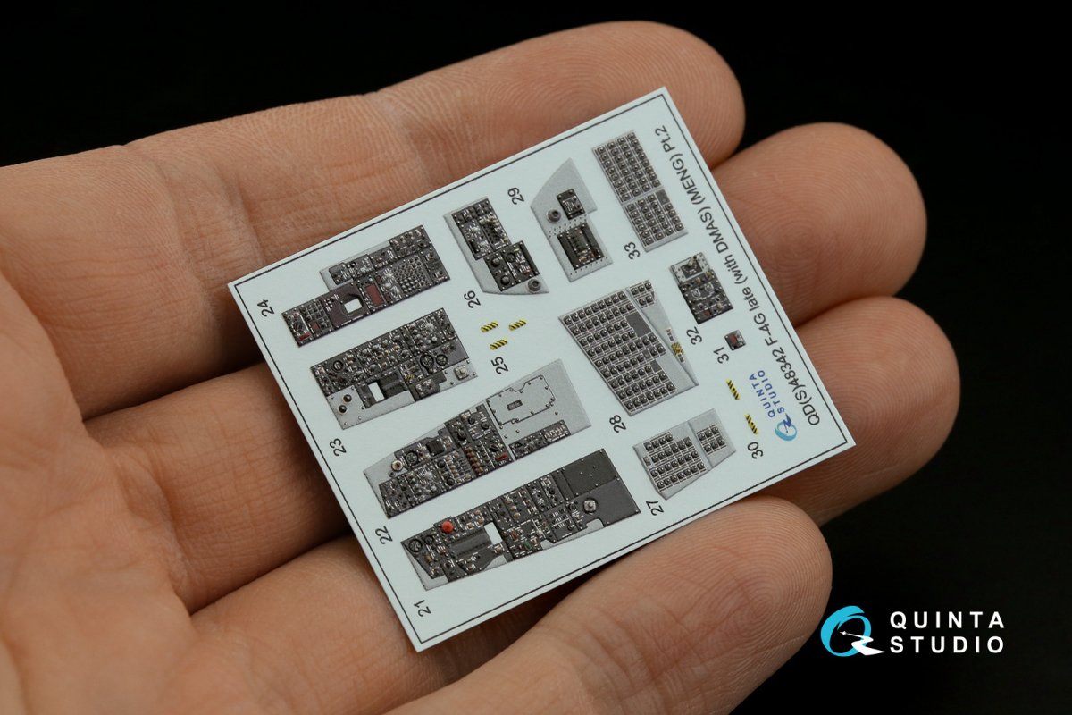Quinta Studio QD+48342 F-4G late 3D-Printed &amp;amp; coloured Interior on decal paper (Meng) (with 3D-printed resin parts) 1/48 – zdjęcie 6