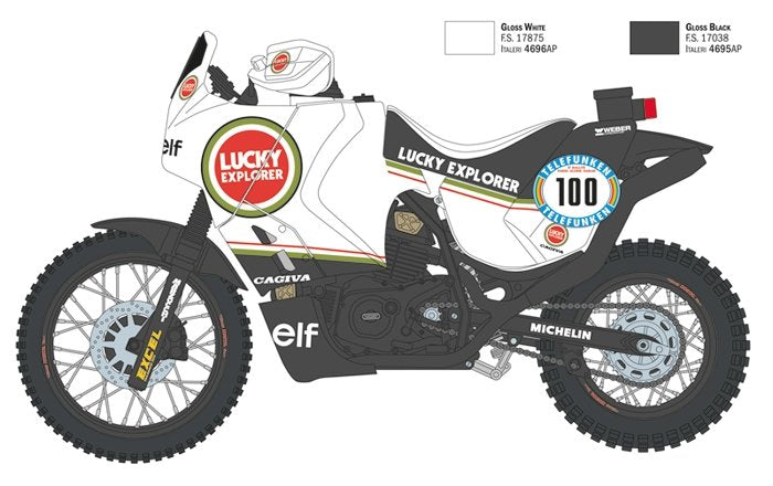 Italeri 4643 Cagiva Elefant 850 Paris-Dakar 1987 1/9 – zdjęcie 4
