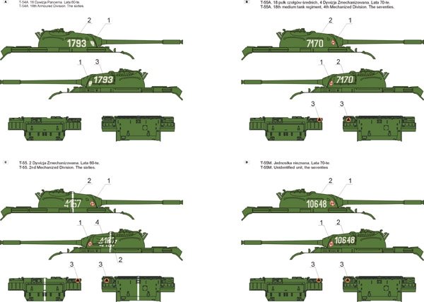 ToRo Model 35D67 - T-54 / T-55 tanks in Polish service vol.1 1/35 – zdjęcie 2
