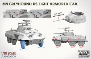 Andy&amp;#39;s Hobby Headquarters AHHQ-008 M8 Greyhound US light Armored Car 1/16 – zdjęcie 4