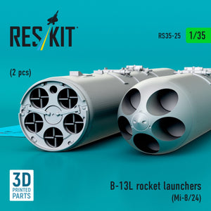 RESKIT RS35-0025 B-13L rocket launchers (2 pcs) (Mi-8/24) (3D printed) 1/35 – zdjęcie 2