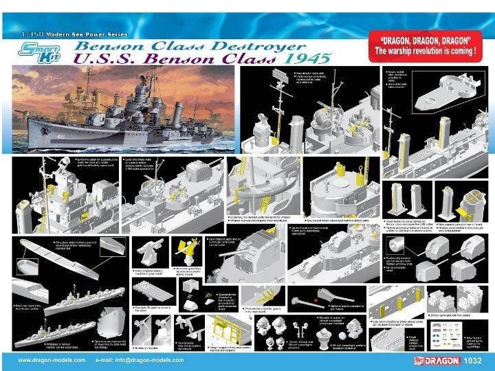 Dragon 1032 USS Benson DD-421 1/350 – image 2