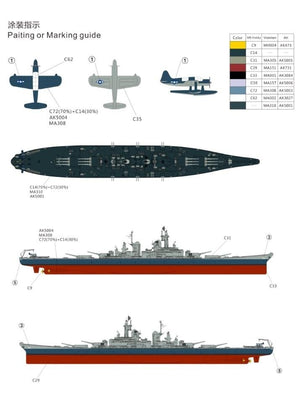 Very Fire VF700902 USS Louisiana BB-71 Montana Class Battleship 1/700 – zdjęcie 3