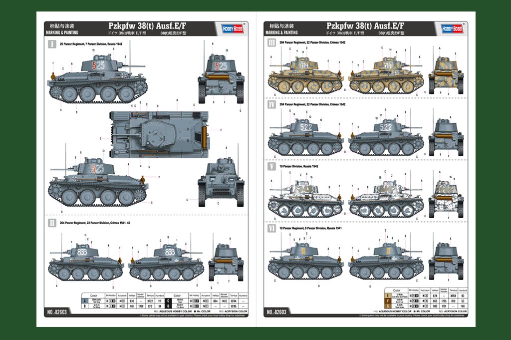 Hobby Boss 82603 38(t) tank E/F type 1/16 – image 4