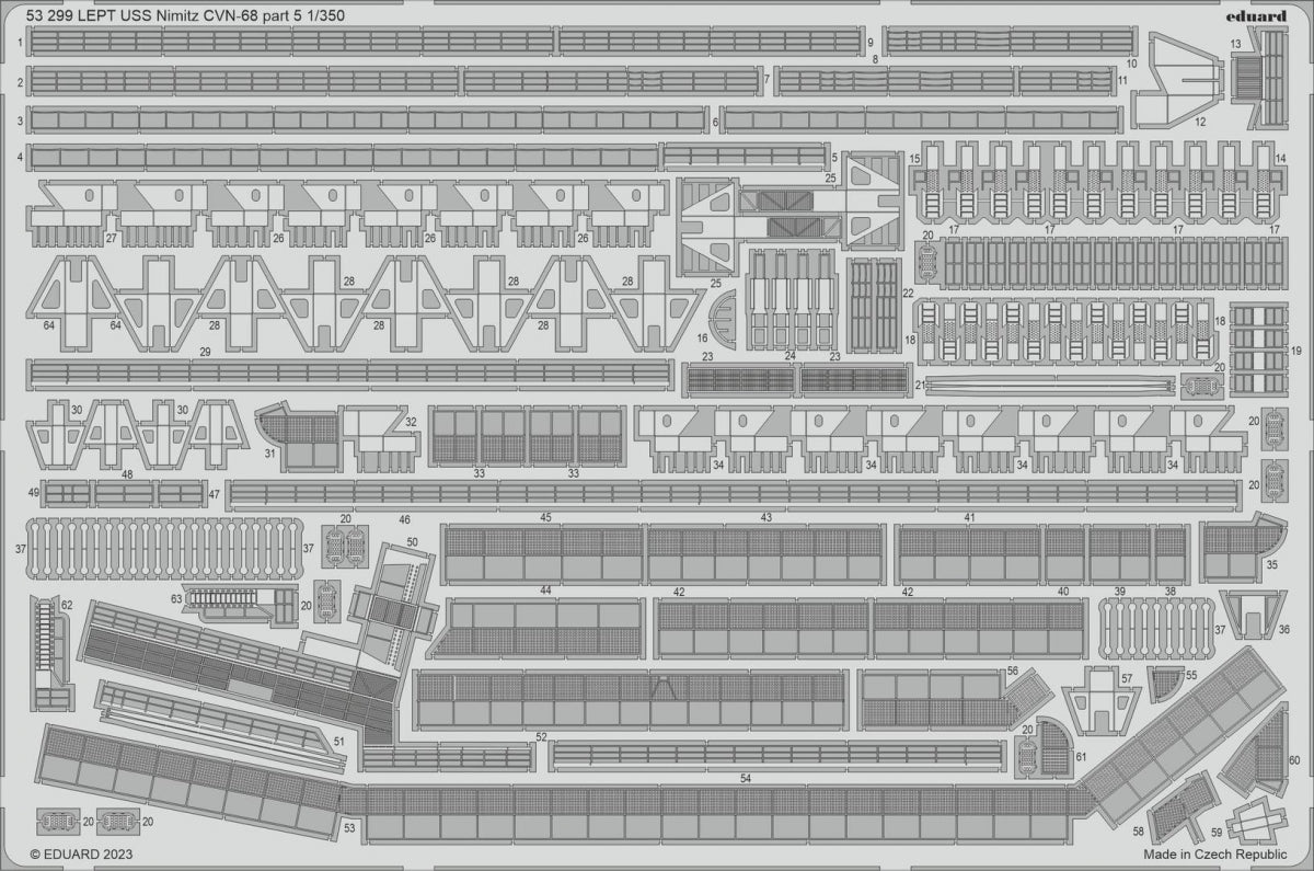 Eduard 53299 USS Nimitz CVN-68 part 5 Trumpeter 1/350