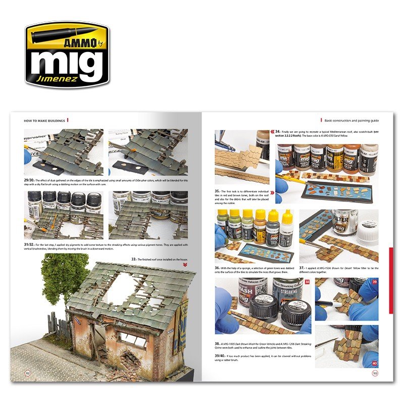 AMMO of Mig Jimenez 6135 HOW TO MAKE BUILDINGS. BASIC CONSTRUCTION AND PAINTING GUIDE (English) – zdjęcie 3