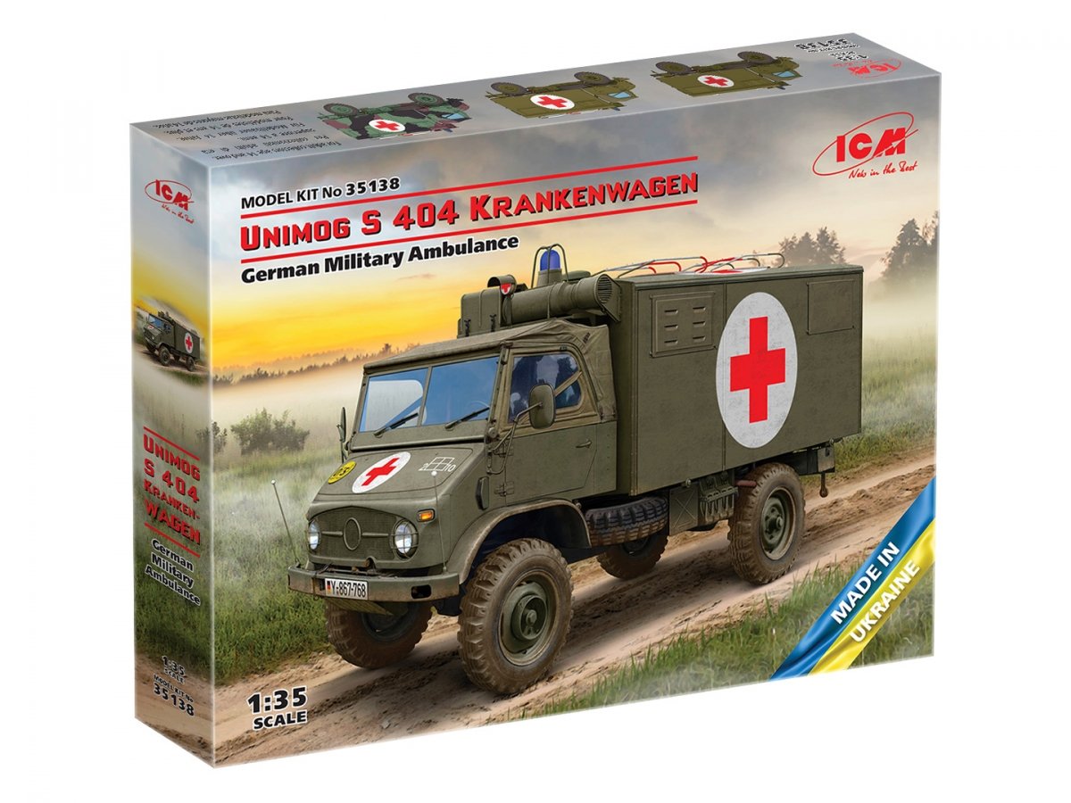 ICM 35138 Unimog S 404 Krankenwagen German Military Ambulance 1/35 – image 2