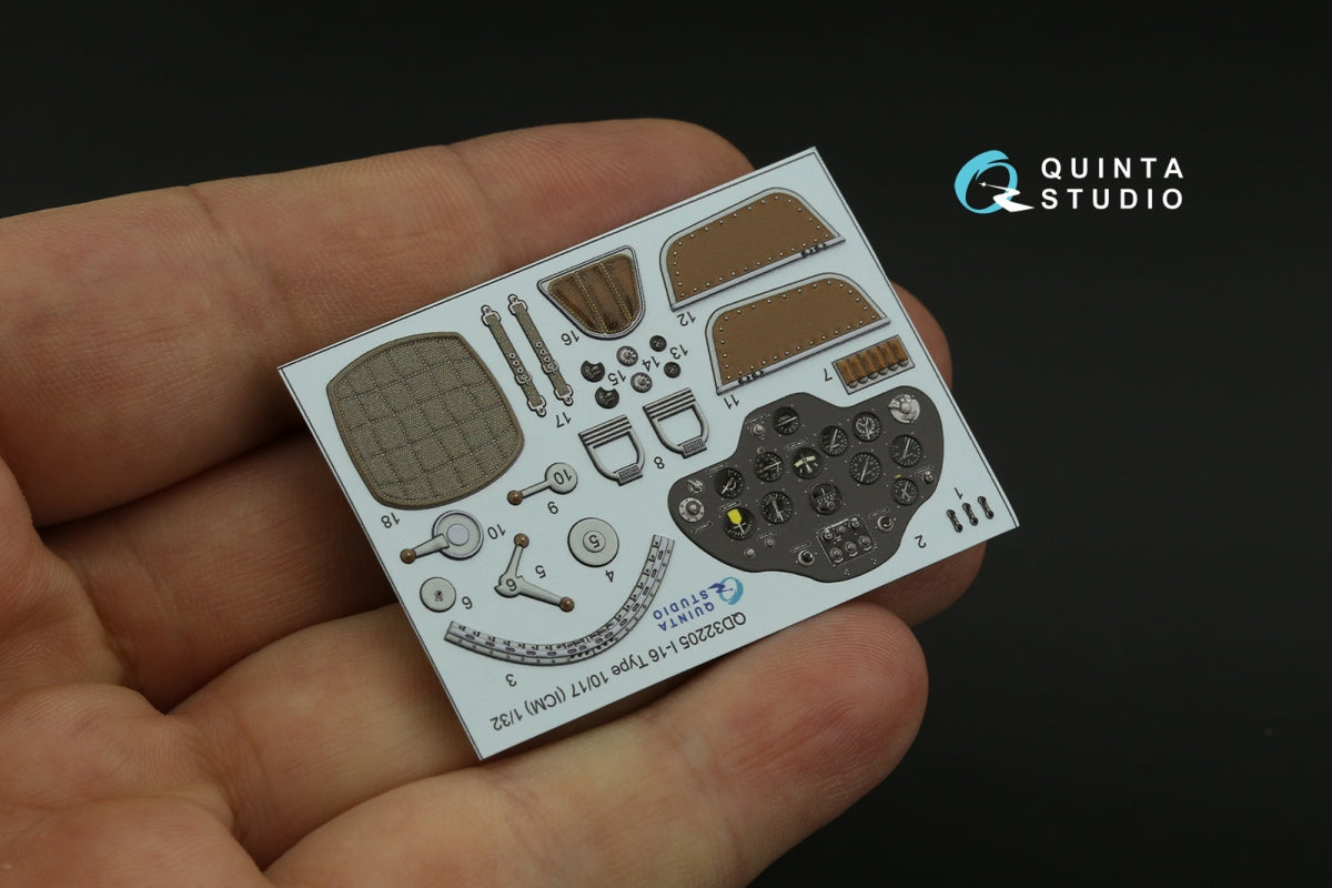 Quinta Studio QD32205 I-16 Type 10/17 3D-Printed coloured Interior on decal paper (ICM) 1/32 – zdjęcie 11