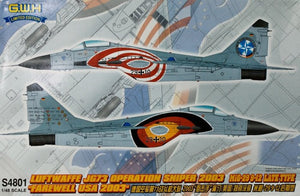 Maquette Great Wall Hobby S4801 Luftwaffe JG 73 Opération Sniper 2003 MiG-29 9-12 Type tardif 1/48