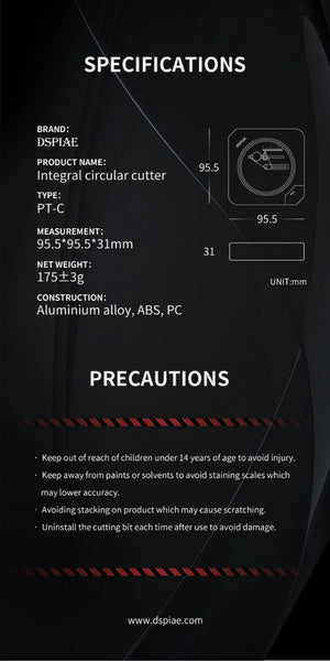 DSPIAE PT-C Integral Stepless Circular Cutter – image 9