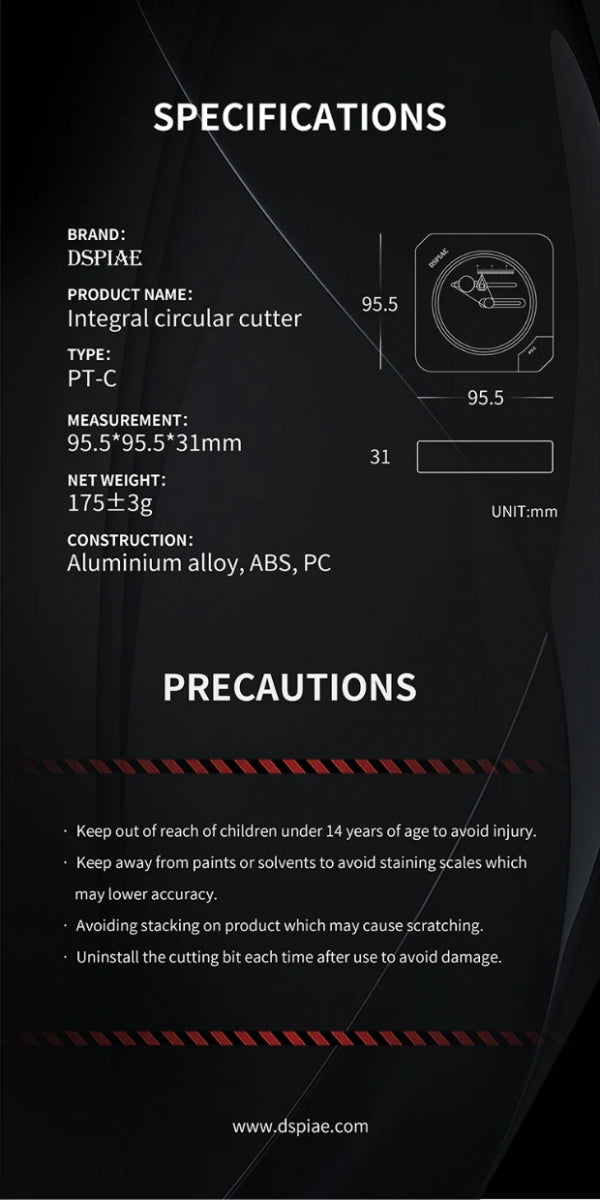 DSPIAE PT-C Integral Stepless Circular Cutter – image 9