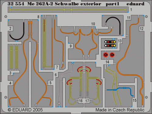 Eduard 32554 Me 262A-2 Schwalbe exterior 1/32 TRUMPETER – Bild 3