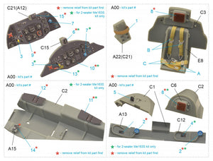 Quinta Studio QD48242 Me 163B/S 3D-Printed &amp;amp; coloured Interior on decal paper (Dragon) 1/48 – zdjęcie 2