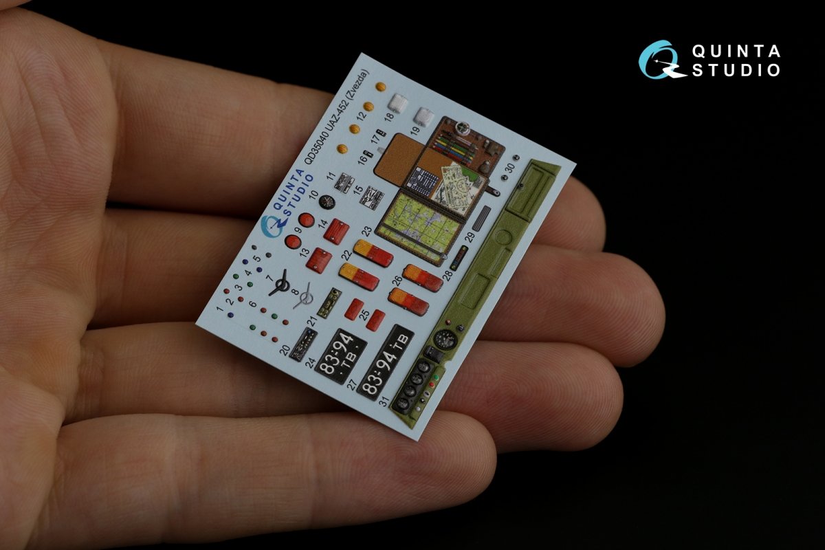 Quinta Studio QD35040 UAZ-452 3D-Printed &amp;amp; coloured Interior on decal paper (Zvezda) 1/35 – zdjęcie 10