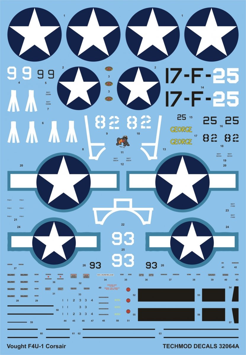 Techmod 32064 Vought F4U-1 Corsair 1/32