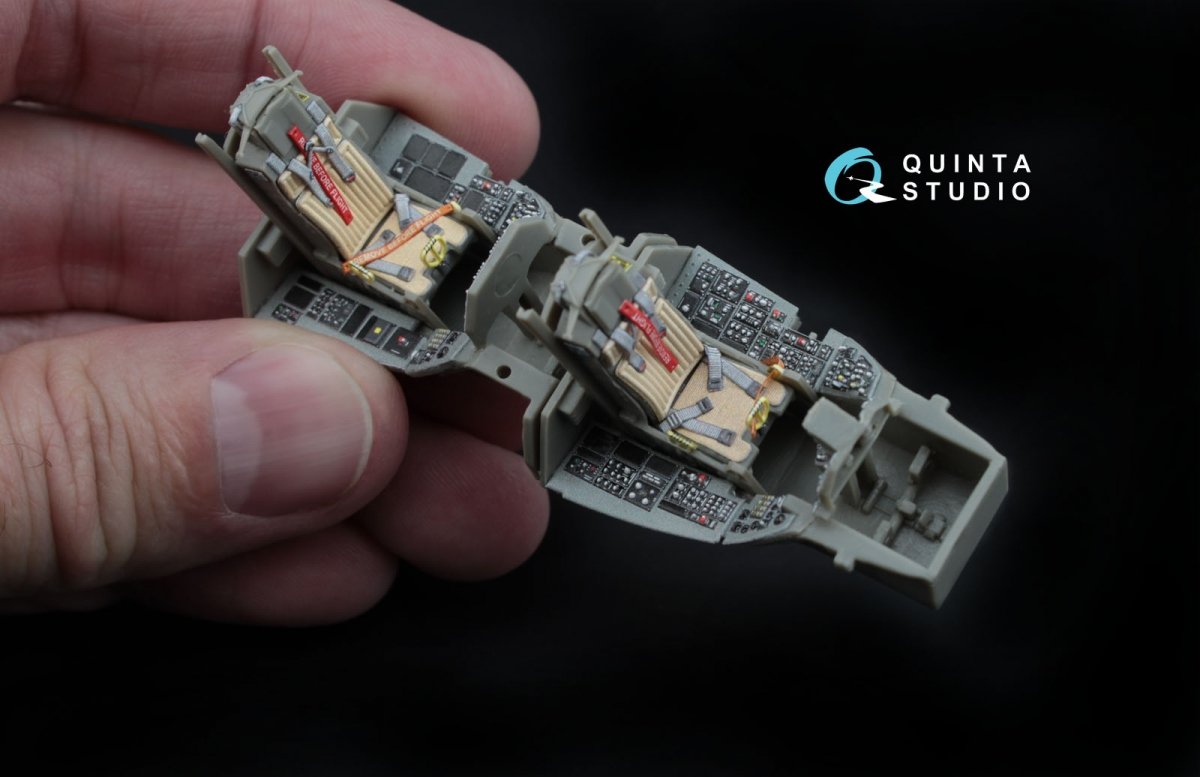 Quinta Studio QD48045 F-16D (block 30/40/50) 3D-Printed &amp;amp; colored Interior on decal paper (for Kinetic kit) 1/48 – image 5