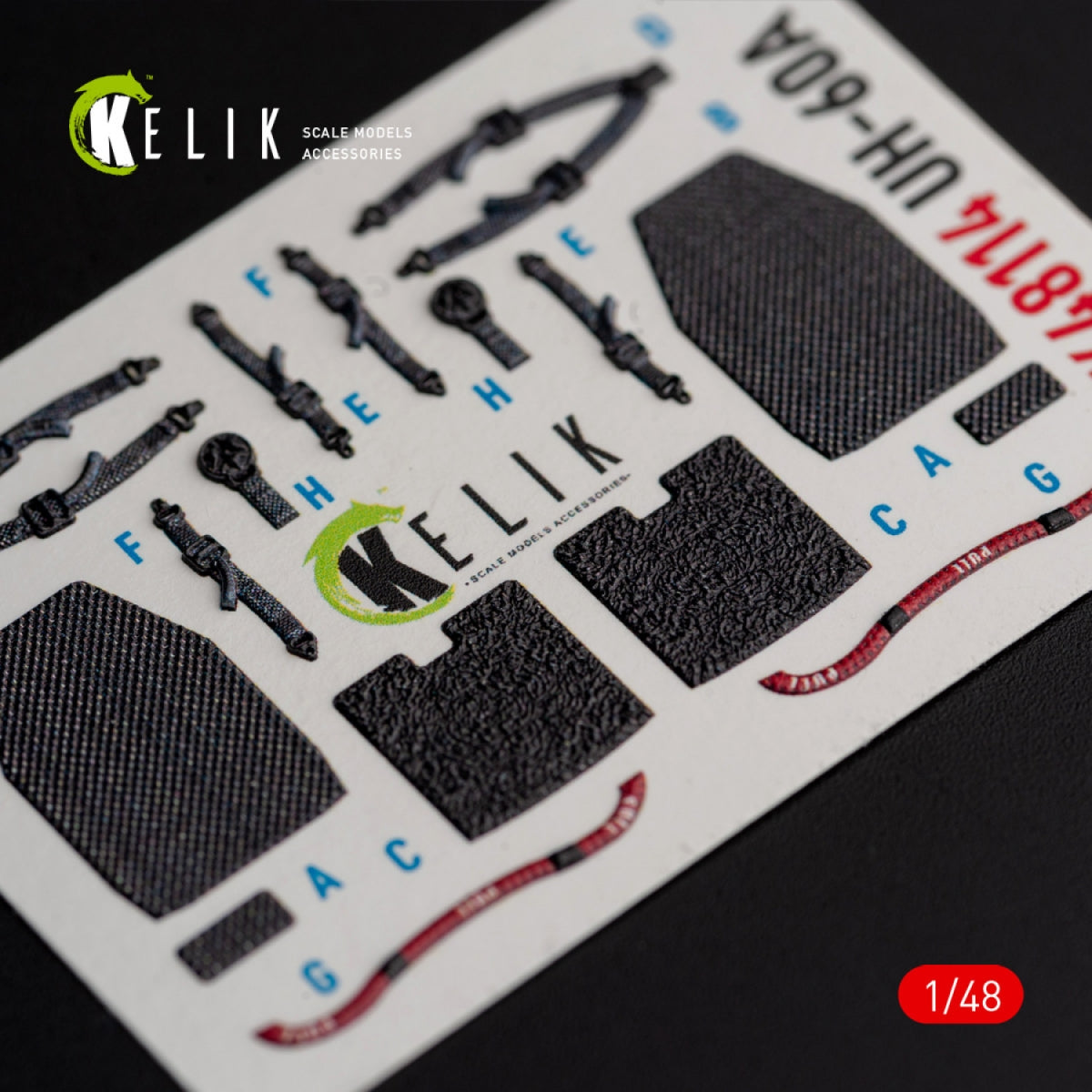 KELIK K48114 UH-60A Black Hawk - Type 2 &amp;quot;Defense Intelligence of Ukraine&amp;quot; interior 3D decals for ICM kit 1/48 – image 10