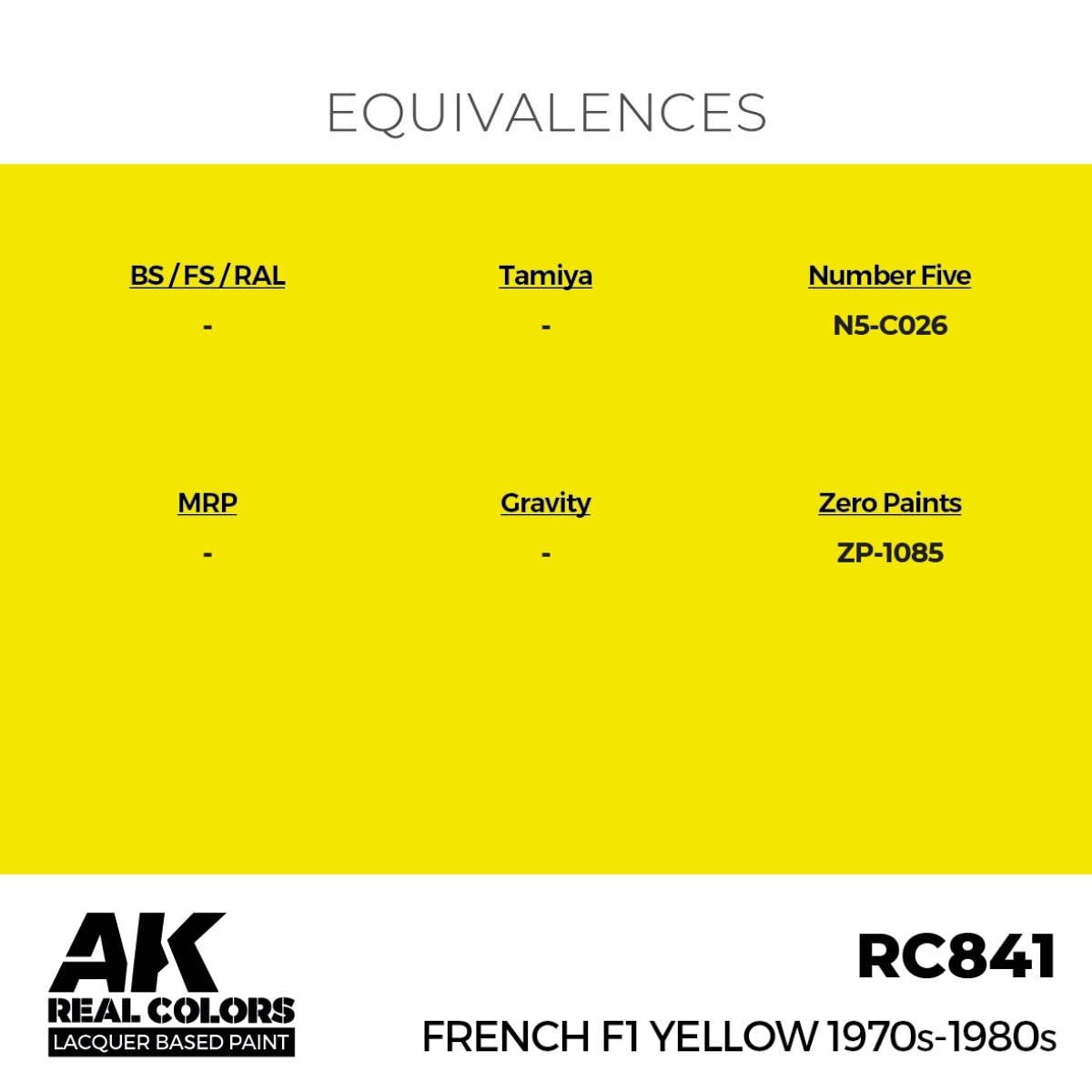 AK Interactive RC841 French F1 Yellow 1970s-1980s 17 ml – Bild 3