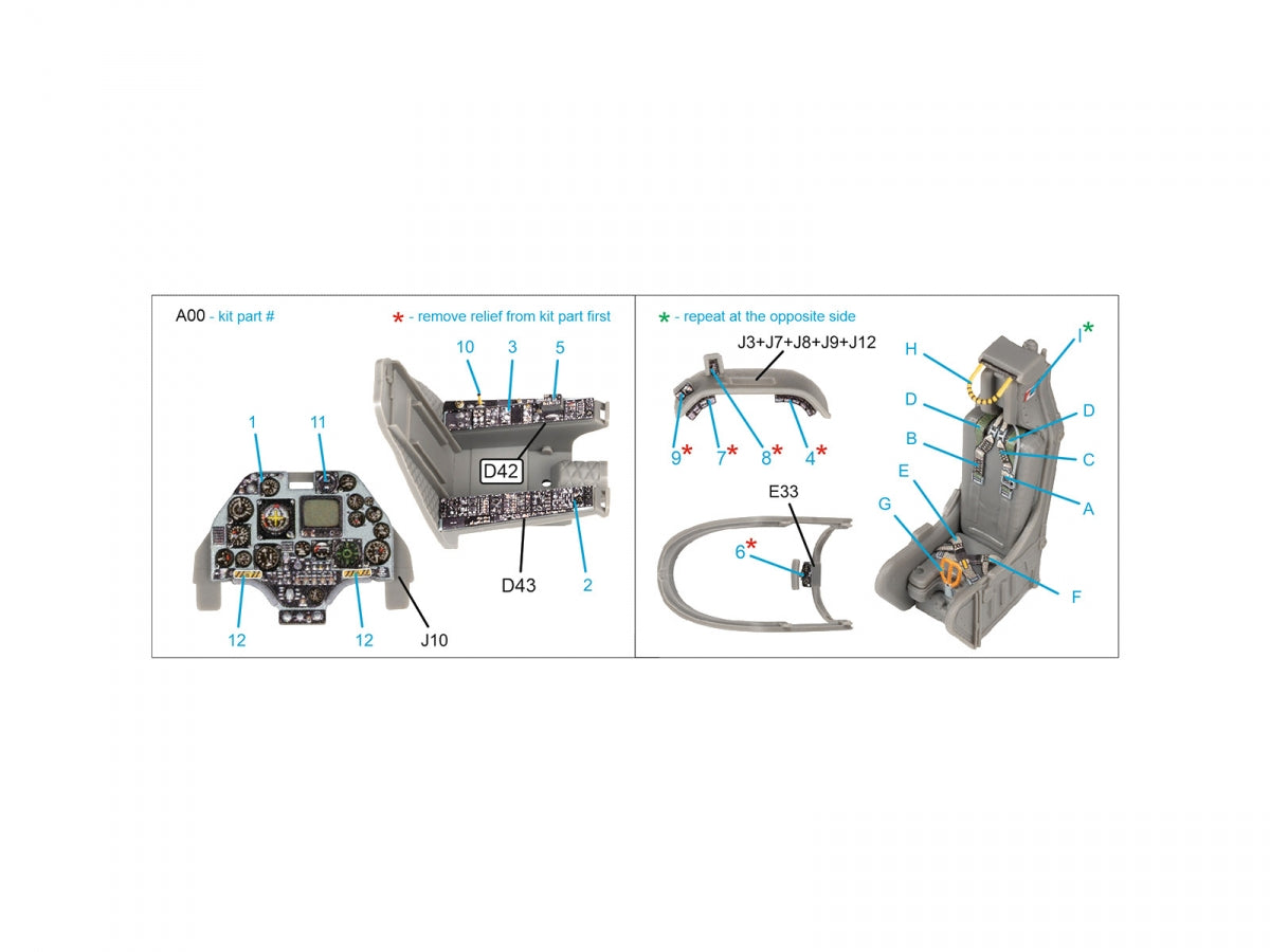 Quinta Studio QD48527 A-4M early 3D-Printed &amp;amp; coloured Interior on decal paper (Magic Factory) 1/48 – zdjęcie 2
