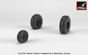 Armory Models AW72336 AH-64 Apache wheels w/ weighted tires, ribbed hubs 1/72 – zdjęcie 2