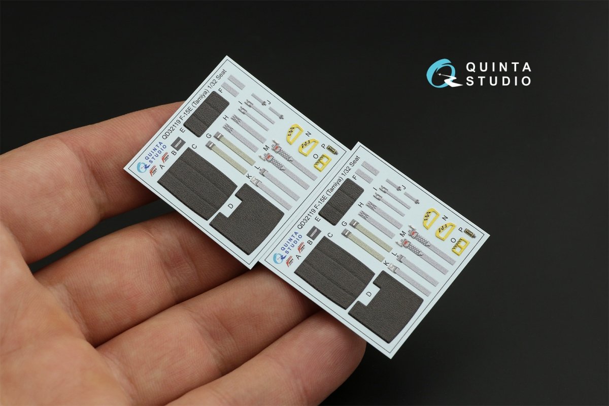 Quinta Studio QD32119 F-15E 3D-Printed &amp;amp; colored Interior on decal paper (Tamiya) 1/32 – image 13