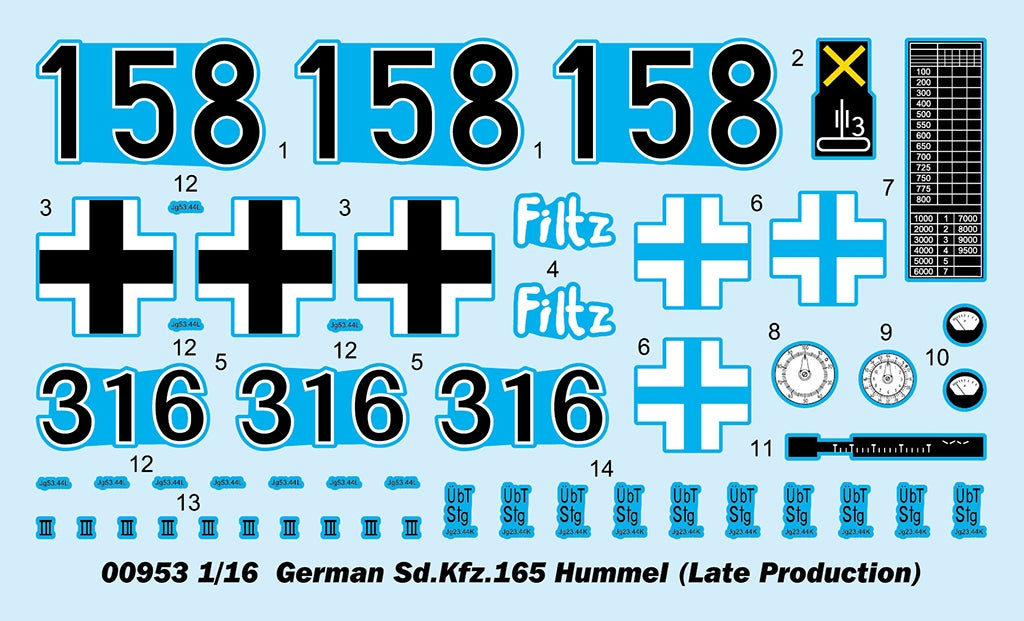 Trumpeter 00953 German Sd.Kfz.165 Hummel Late Production 1/16 – zdjęcie 5