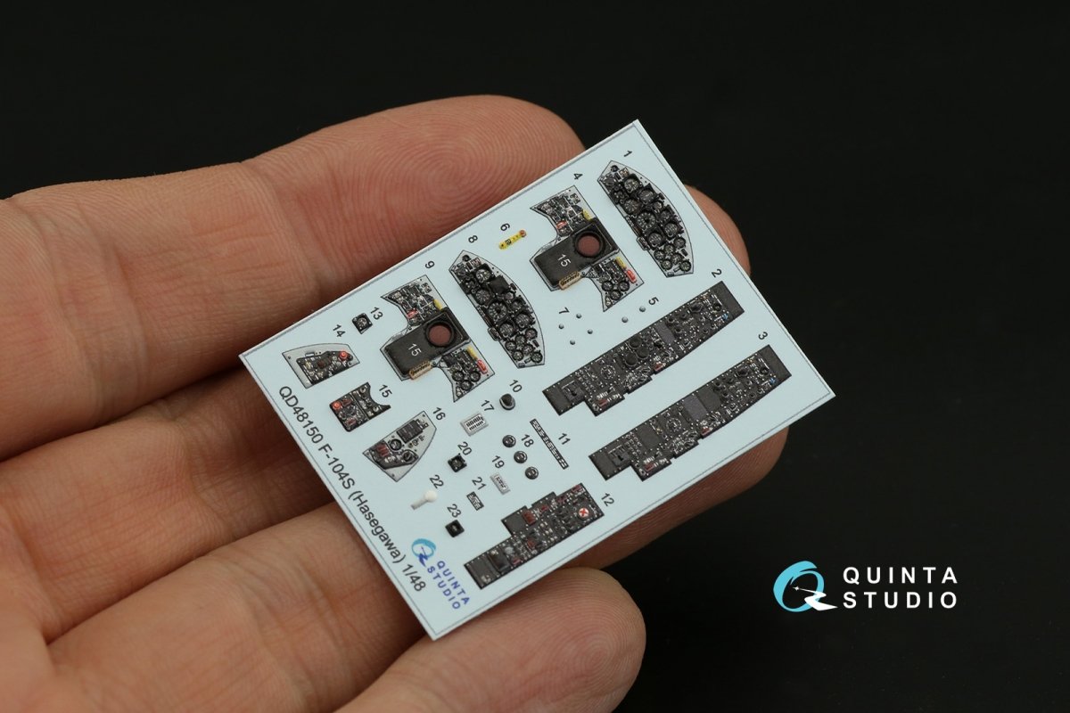 Quinta Studio QD48150 F-104S 3D-Printed &amp;amp; colored Interior on decal paper (Hasegawa) 1/48 – image 10