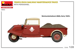 MiniArt 38063 Tempo E400 railway maintenance truck with personnel 1/35 – zdjęcie 7