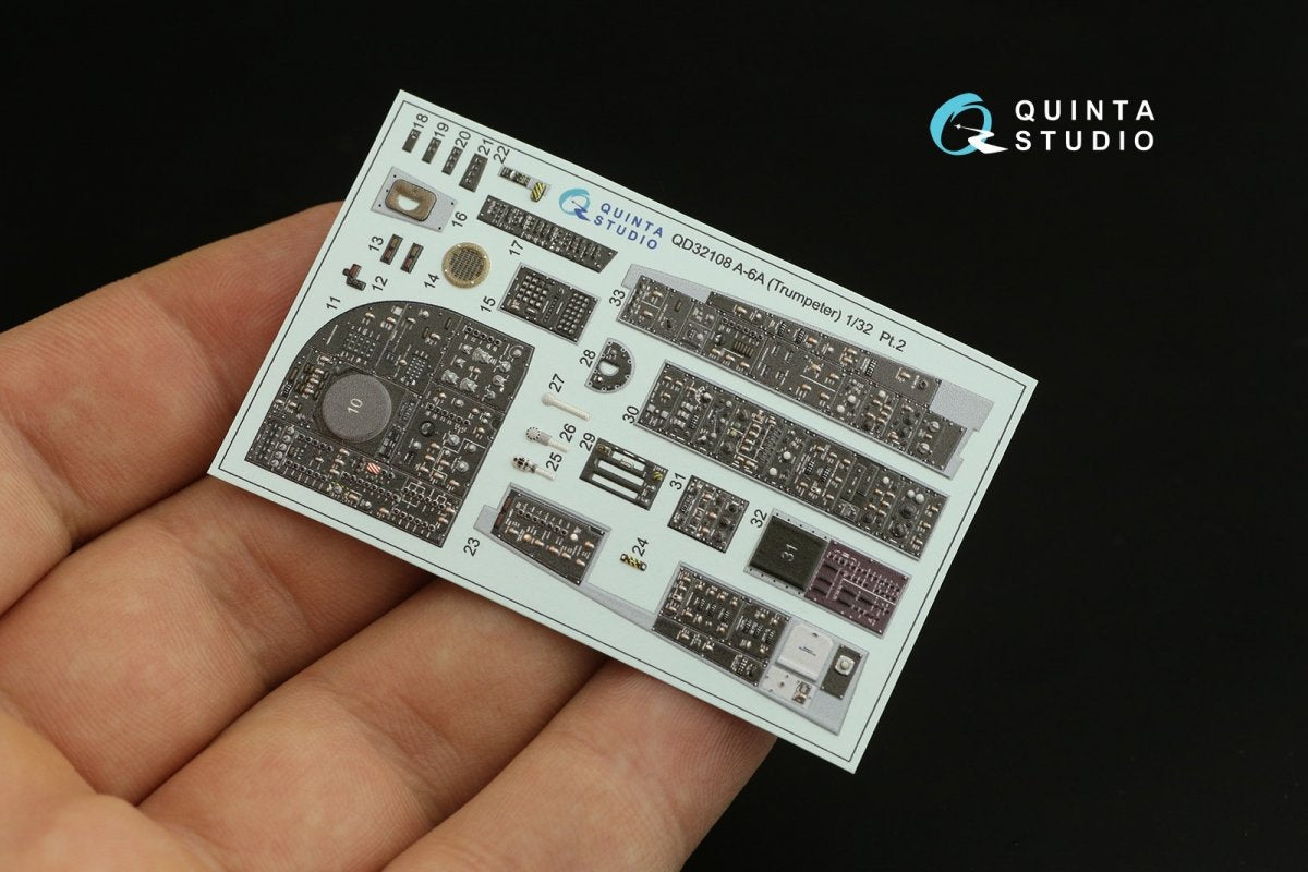 Quinta Studio QD32108 A-6A Intruder 3D-Printed &amp;amp; coloured Interior on decal paper (Trumpeter) 1/32 – zdjęcie 10