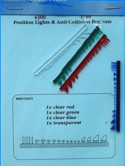 Aires 4300 Position lights &amp;amp; anti-collision beacosn 1/48 TAMIYA