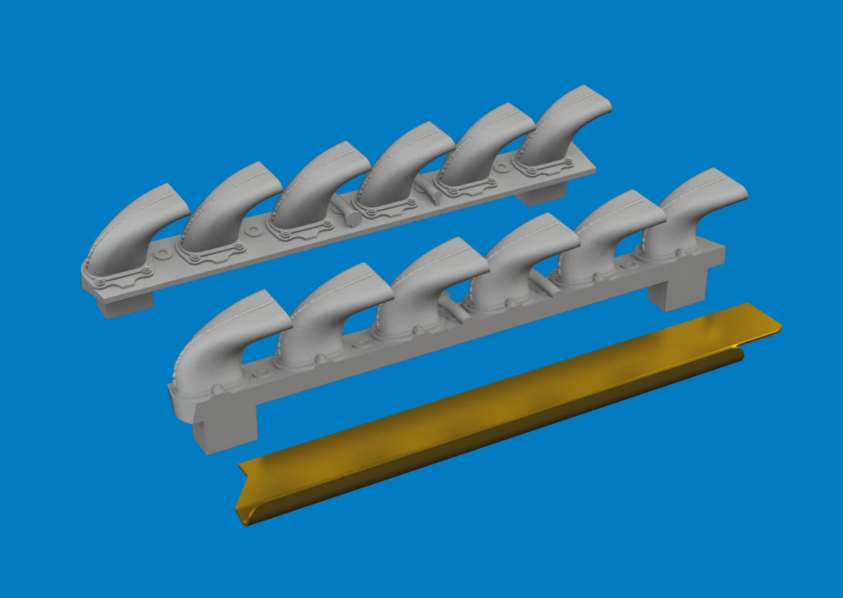 Eduard 672406 Bf 109G-6 exhaust stacks PRINT Tamiya 1/72 – image 3