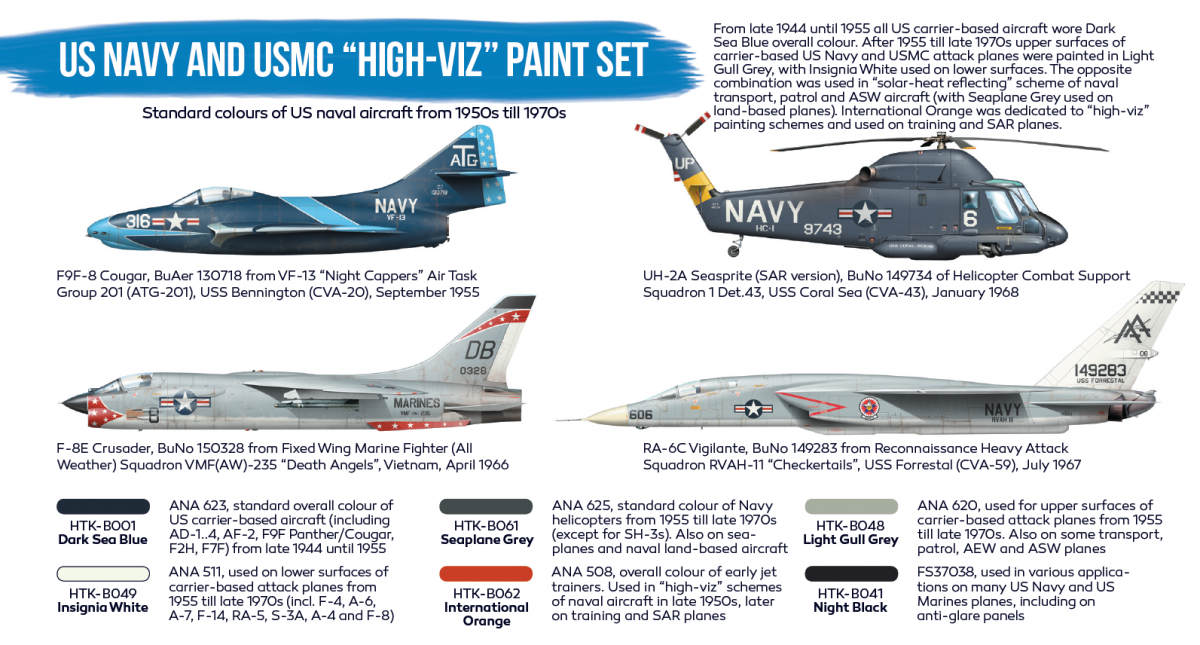 Hataka HTK-BS18 US Navy and USMC high-viz Paint Set 6x17ml – zdjęcie 3