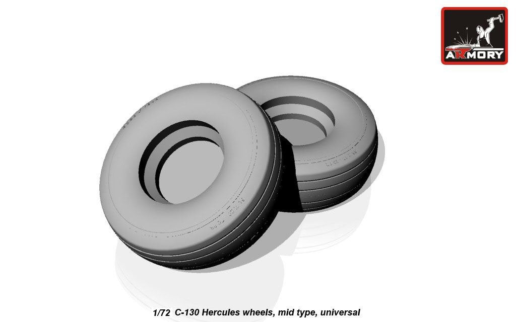 Armory Models AW72310 C-130 Hercules wheels, mid type 1/72 – image 4