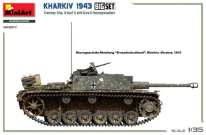 Miniart 36067 Kharkiv 1943: Tram &amp;amp; Stug. III Ausf. G w/Crew. BIG SET 1/35 – zdjęcie 9