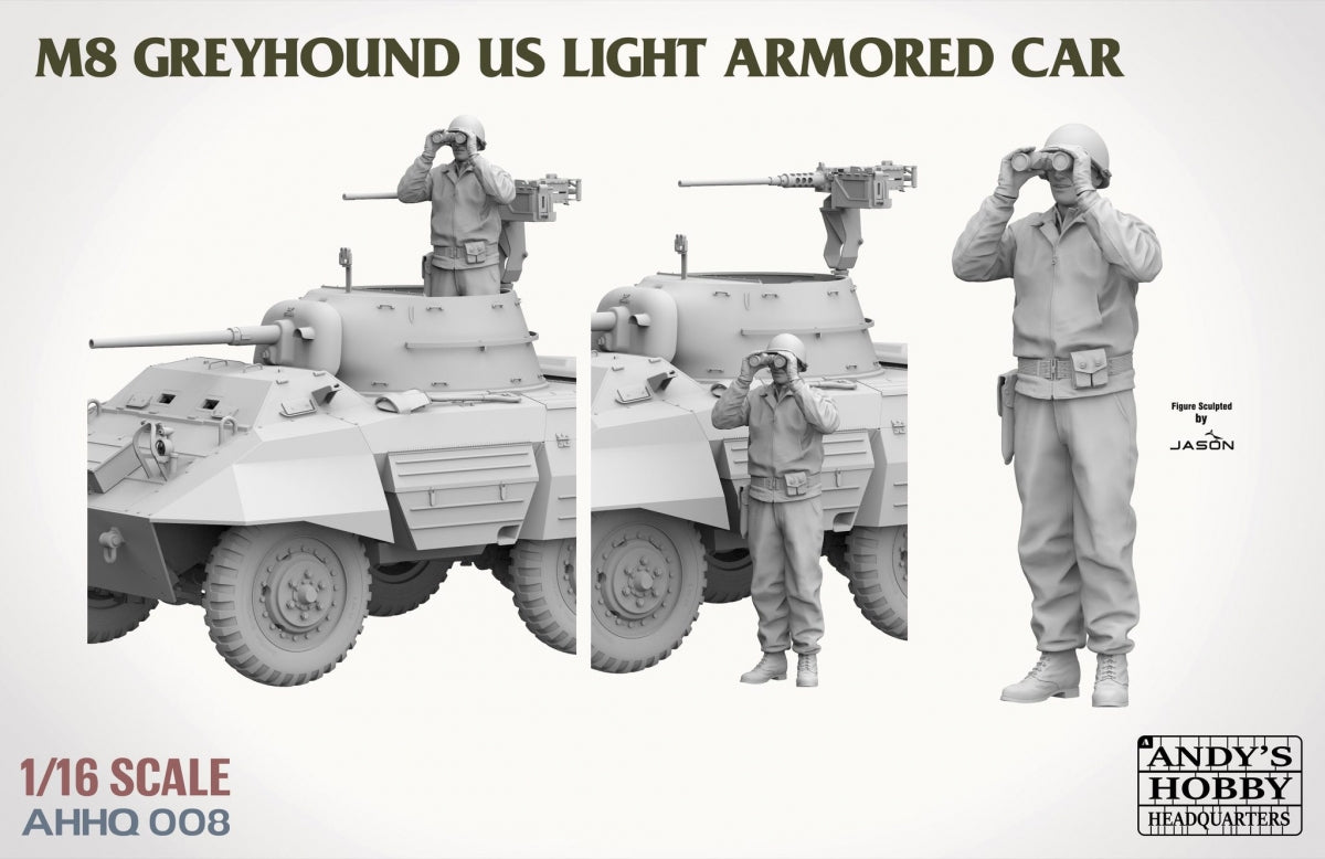 Andy&amp;#39;s Hobby Headquarters AHHQ-008 M8 Greyhound US light Armored Car 1/16 – zdjęcie 6