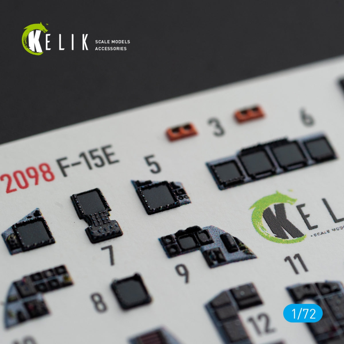 KELIK K72098 F-15E - interior 3D decals for GWH kit 1/72 – zdjęcie 10