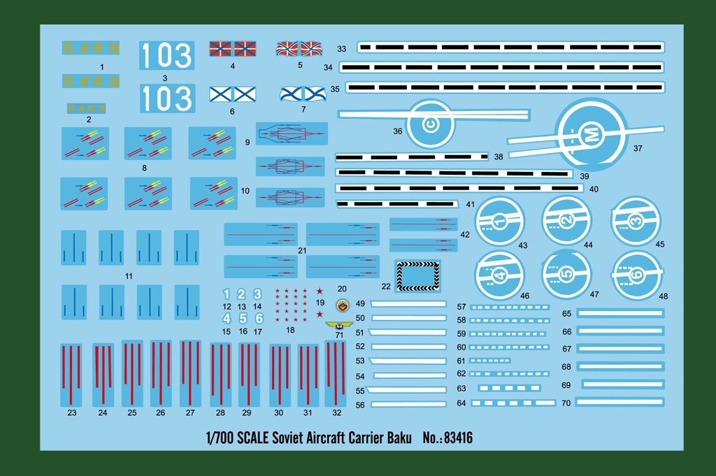 Hobby Boss 83416 Soviet Aircraft Carrier Baku 1/700 – image 5