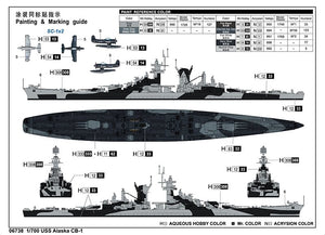 Trumpeter 06738 USS Large cruiser Alaska 1/700 – zdjęcie 3
