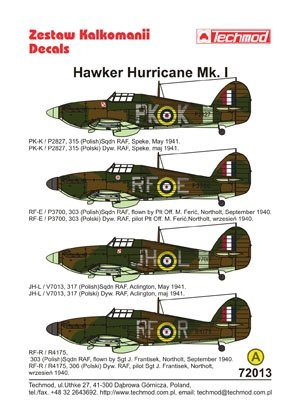 Techmod 72013 - Hawker Hurricane Mk I 1/72 – immagine 2