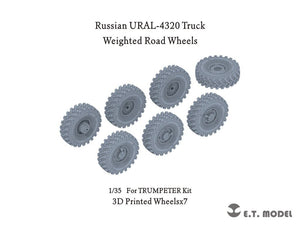 ET Model P35-116 Russian URAL-4320 Truck Weighted Road Wheels(3D Printed) For TRUMPETER Kit 1/35 – image 2