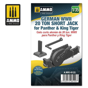 Ammo of Mig 8122 German WWII 20 ton Short Jack for Panther &amp;amp; King Tiger 1/35