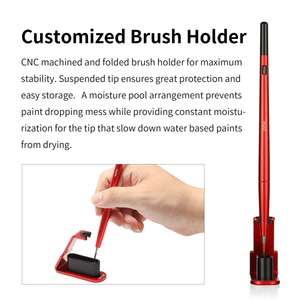 DSPIAE AT-FB01 Fine Brush With Replacable Point Tip - Red / Precyzyjny pędzel z wymienną końcówką – zdjęcie 6